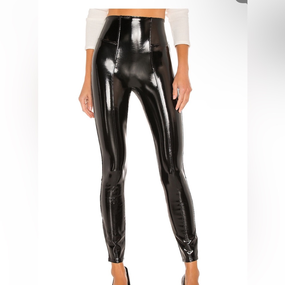 Spanx faux patent leather leggings